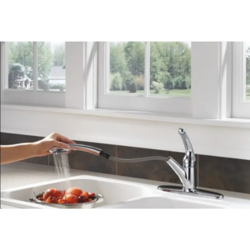 Signature 1-handle Pull-out Kitchen Faucet With Soap Dispenser, Chrome Finish