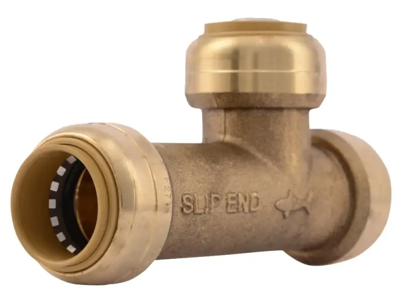 3/4 In. Push Fit Brass Slip Tee - Model Ur3370a