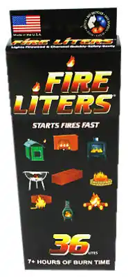 Fire Liters Wood Fiber Fire Starter 12 Min 36 Pk