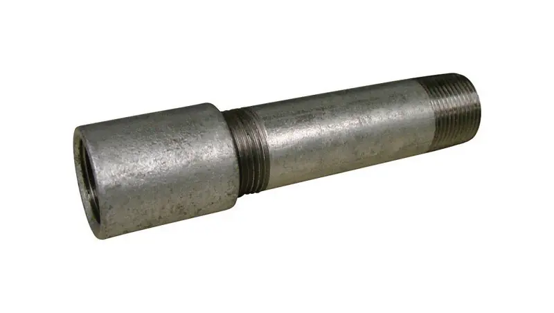 1/2 In. Mpt Galvanized Steel 4 In. L Nipple With Coupling
