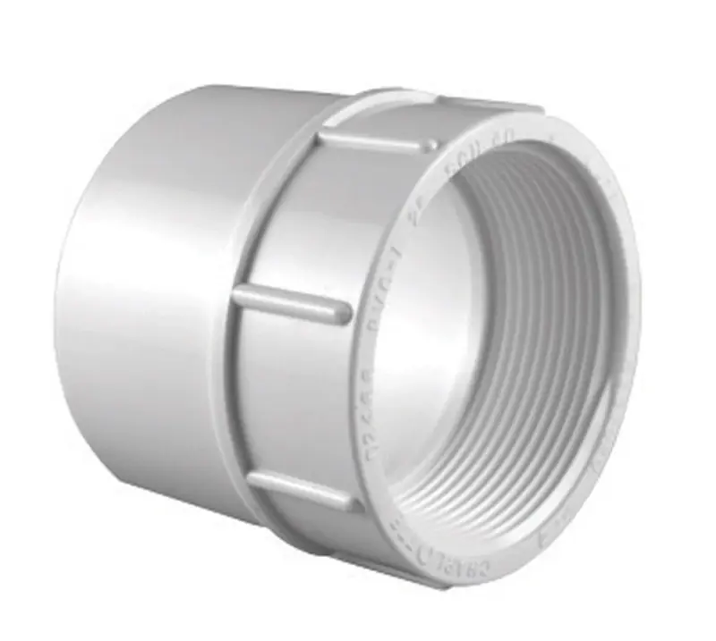 Charlotte Pipe Schedule 40 1-1/4 In. Slip X 1-1/4 In. D FPT PVC Pipe Adapter 1 Pk