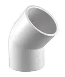 Pvc 02309 1600 2 Inch 45 Degree Elbow - White
