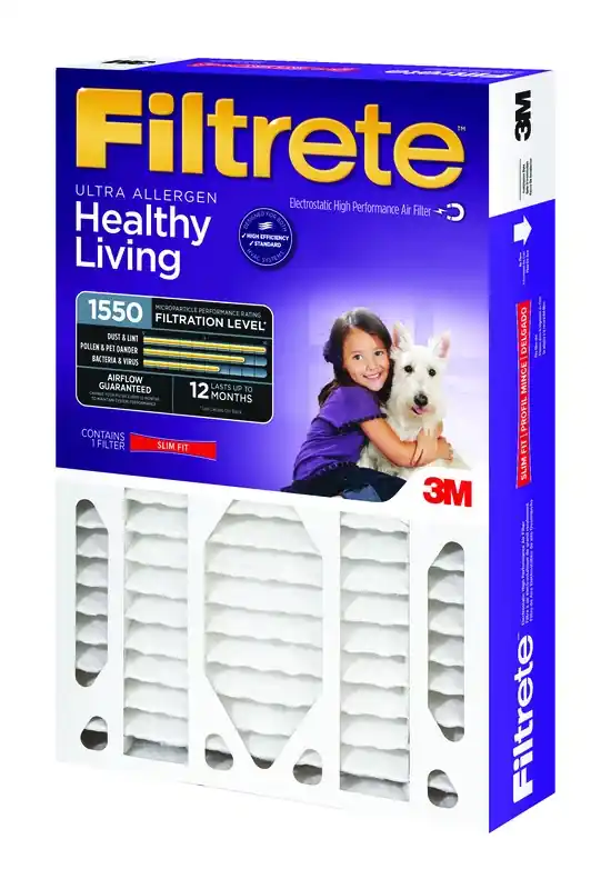 Filtrete 16 In. W X 25 In. H X 4-5/16 In. Polyester 1550 MPR Pleated Allergen Air Filter 1 Pk