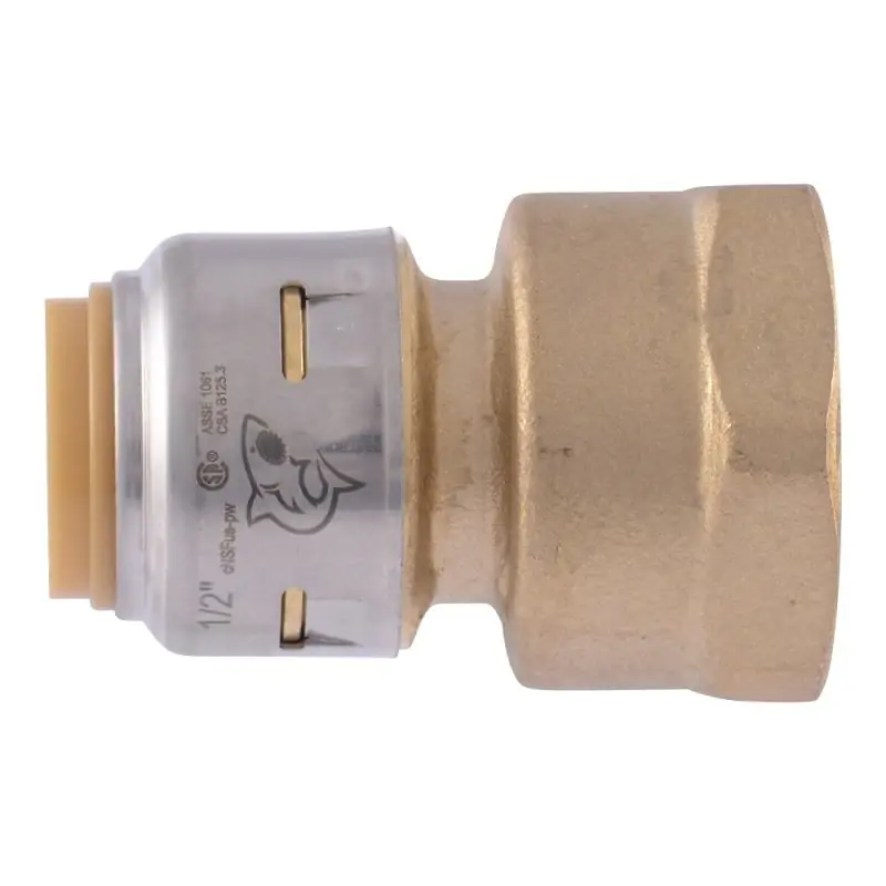 Push-Fit Connector, Lead Free, 1/2 X 3/4 In. FIP