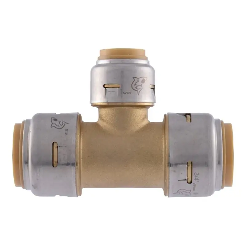 3/4 In. X 3/4 In. X 1/2 In. Push-to-connect Brass Tee Fitting