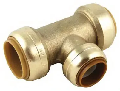 1 X 1 X 3/4 In. Push-Fit Reducing Pipe Tee, Lead Free