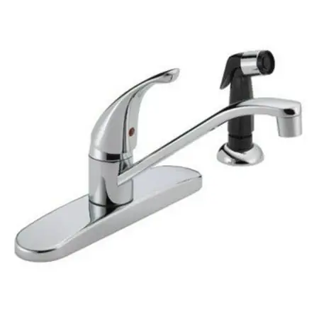 P15lf Classic Chrome Single Handle Kitchen Faucet With Side Spray