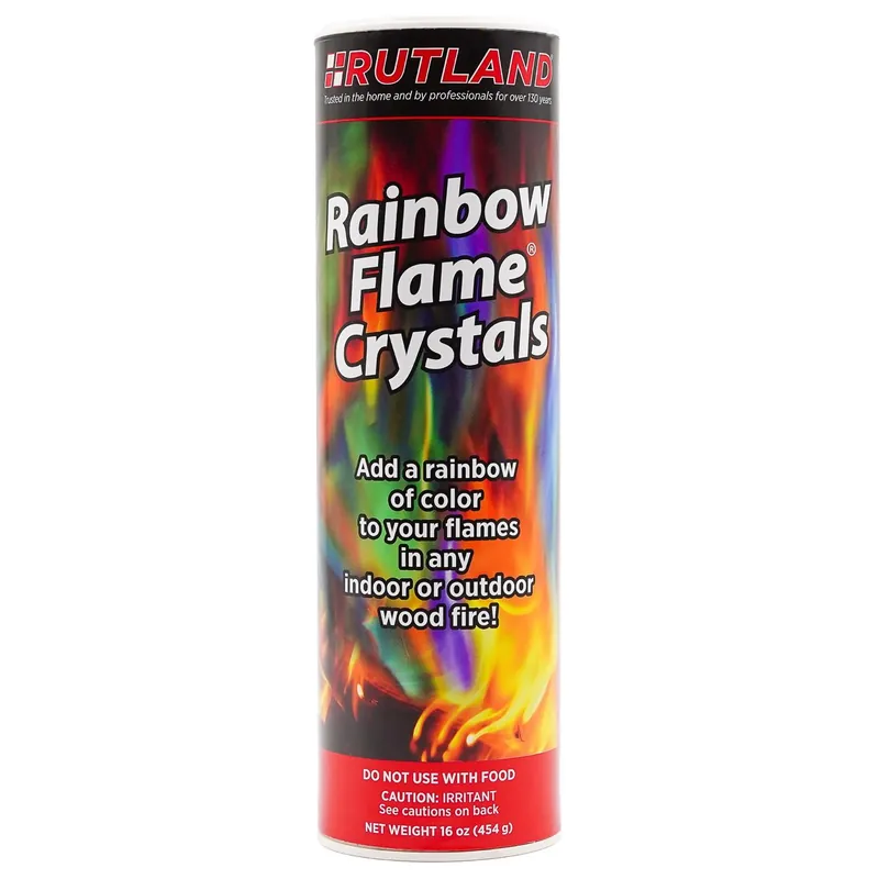 Rainbow Flame Crystals 1 Lb Canister For Indoor And Outdoor Use