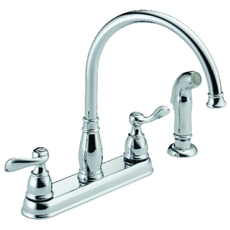 Windemere 2-Handle Kitchen Faucet, Side Spray, Chrome