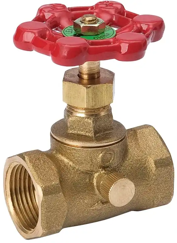 Threaded Stop & Waste Valve, Lead-Free Brass, 1/2 In.