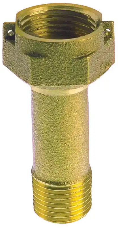 Water Meter Coupling, Brass, 1/2 In.