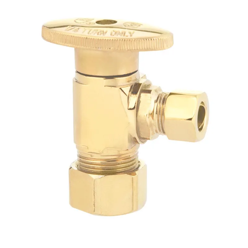 1/2 In. Fip X 3/8 In. Compression Brass Shut-off Valve