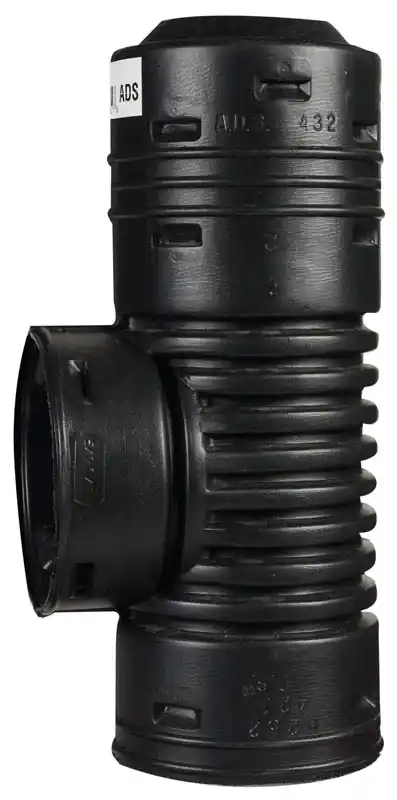 Advanced Drainage Systems Schedule 40 4 In. Barb X 4 In. D Polyethylene 12 In. Blind Tee 1 Pk