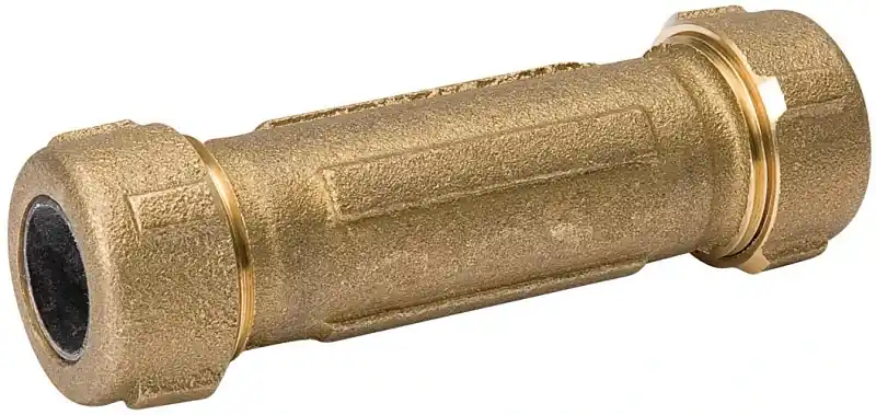 Brass Compression Repair Pipe Coupling, 1/2 In.