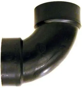 4 In. Hub X Hub 90 Degree Sanitary Abs Elbow - Model Abs 00300 1200ha