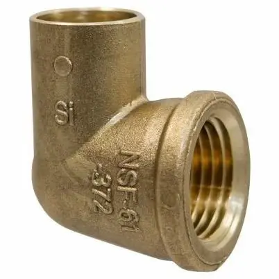 A 61507nl 1/2 In. Female Pipe Thread Copper 90 Degree Elbow