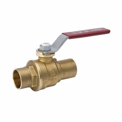 Lead-free Solder Ball Valve, 1-1/4-inch, 150 Psi Wsp, Galvanized Handle