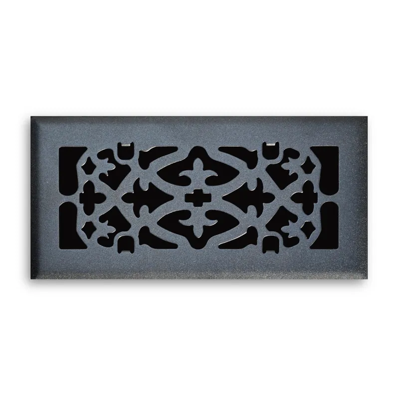 4 In. H X 10 In. W 1-way Matte Black Steel Floor Diffuser