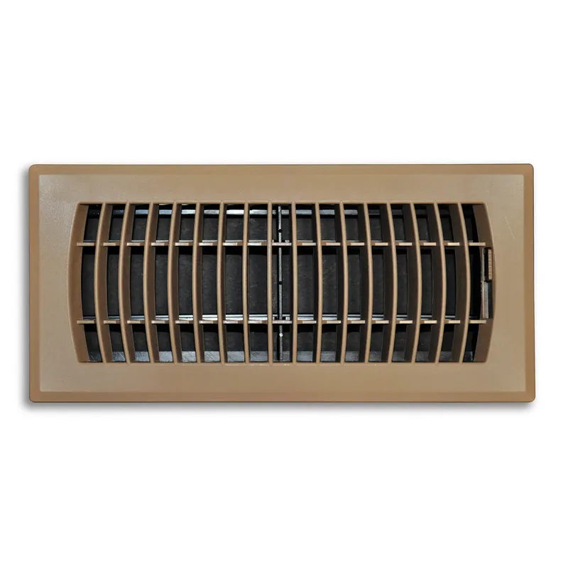 4 In. H X 10 In. W 1-way Powder Coat Brown Abs Plastic Floor Diffuser