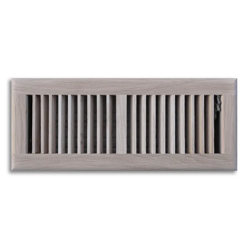4 In. H X 12 In. W 2-way Oak Brown Steel Floor Diffuser