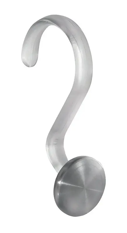 IDesign Silver Plastic/Stainless Steel Shower Curtain Rings 12 Pk