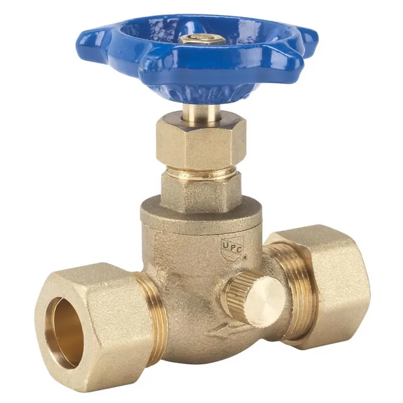 Homewerks 1/2 In. Compression X 1/2 In. Compression Brass Stop And Waste Valve