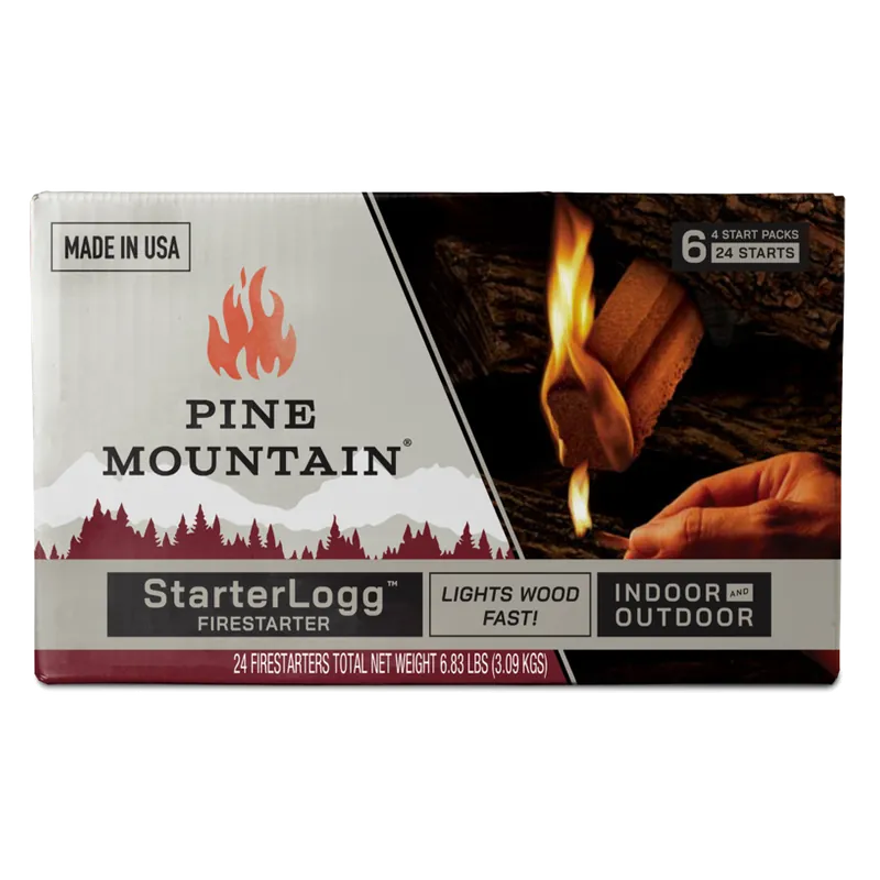 Pine Mountain Starter Logg Pine Sawdust Fire Starter 30 Min 6 Pk