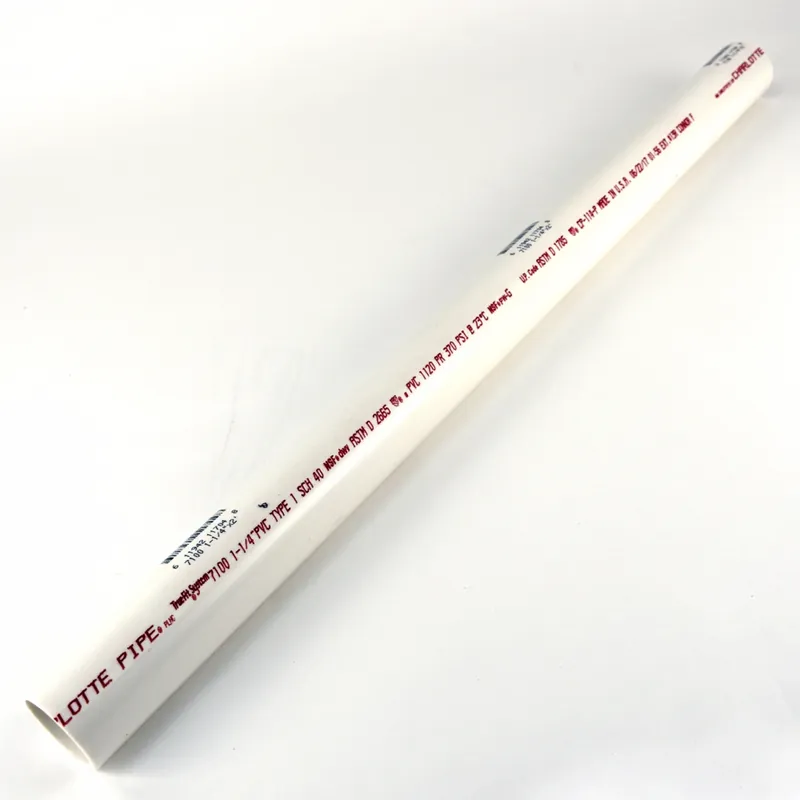 Schedule 40 PVC Pipe, 370 PSI, 1-1/4-In. X 2-Ft.