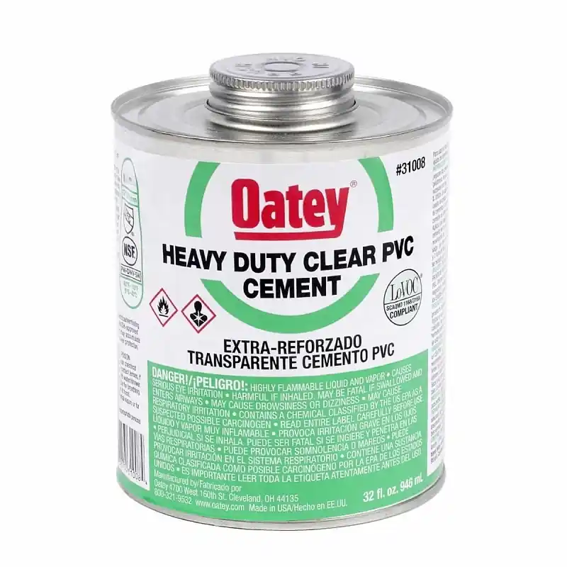 32 Oz. Heavy Duty Clear Pvc Cement For Pipe And Fittings