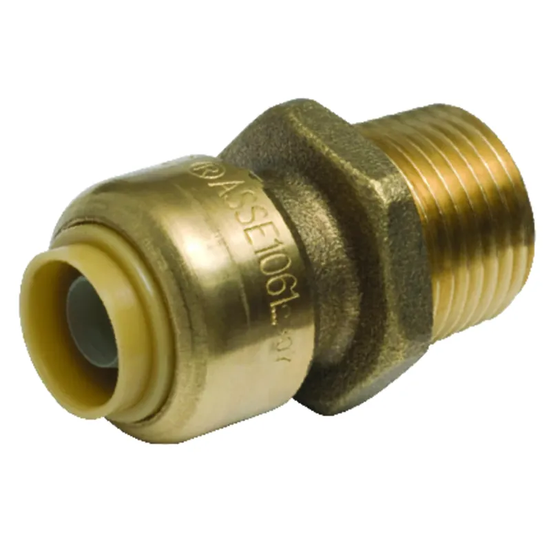 Reducing Pipe Connector, Push-Fit, 3/8 X 1/2 In. MIP