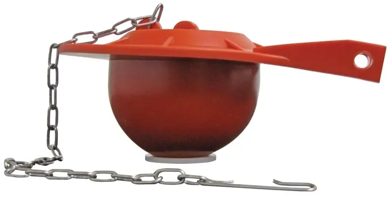 K833-3 Universal 3 In. Red Rubber Toilet Flapper With Chain