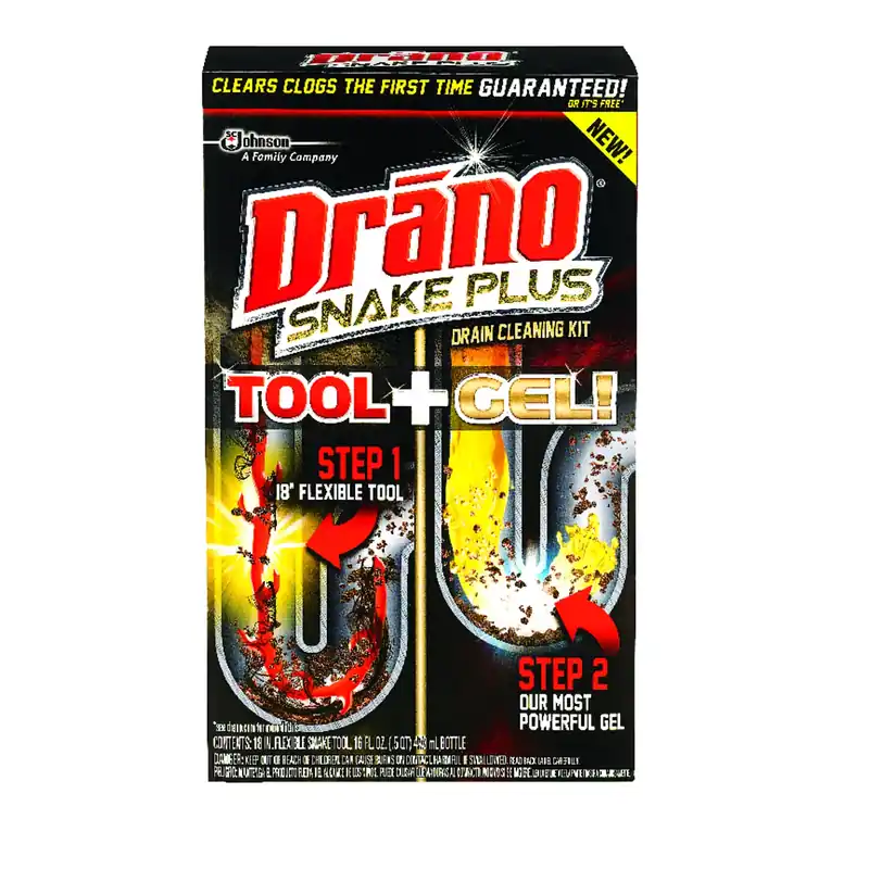 Snake Plus Drain Cleaning Kit, 16-oz.