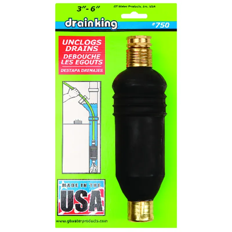 Professional Drain Opener, Water-Powered, 3- 6 In. Pipes