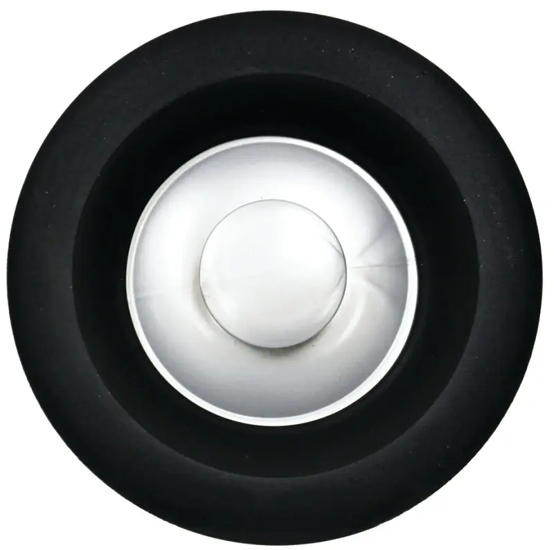 4.125 In. Black Rubber Garbage Disposal Stopper With Chrome Finish