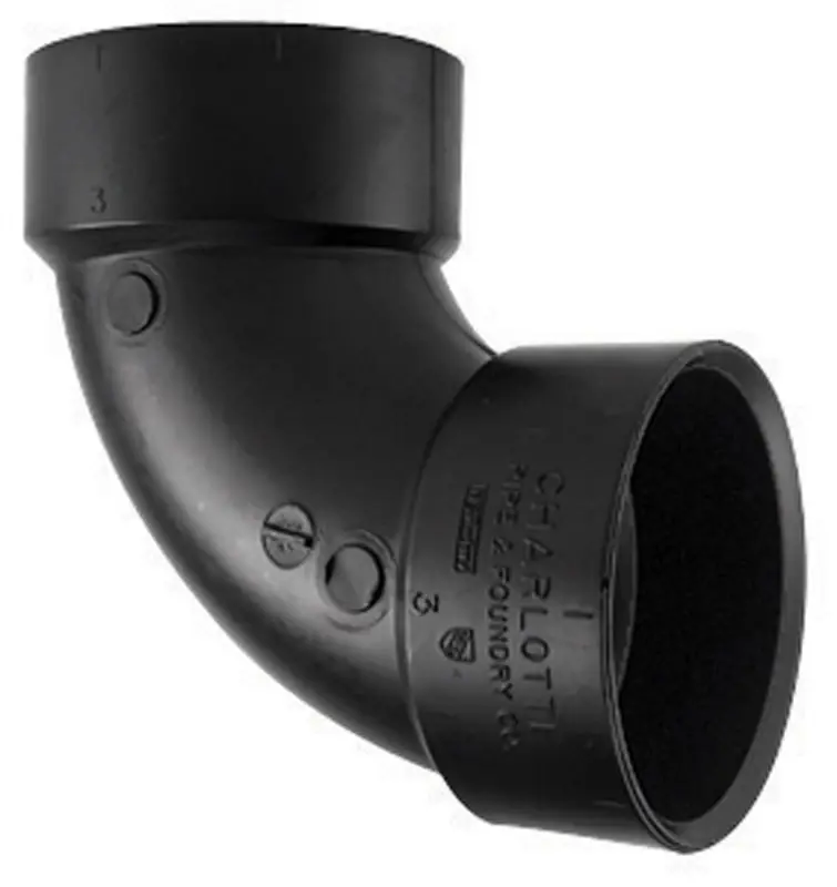 ABS/DWV 90-Degree Pipe Elbow, 2 In.