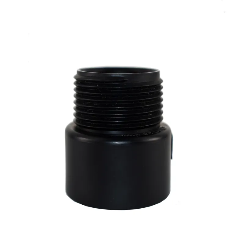 ABS/DWV Male Adapter, 4 In., MPT X Hub