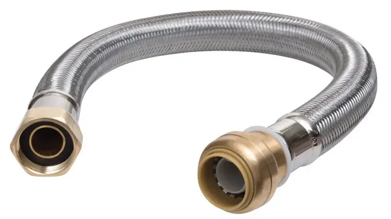 1/2 In. Push Fit X 3/4 In. Fip 24 In. Stainless Steel Supply Line