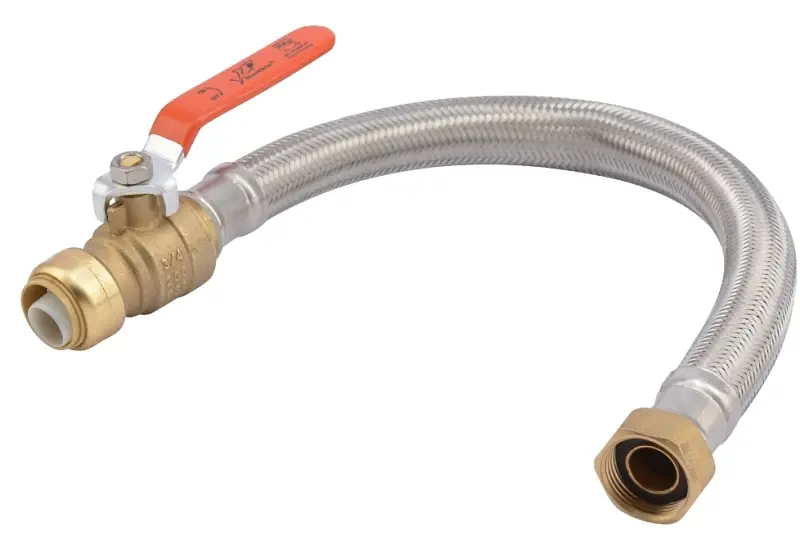 3/4 In. Push Fit X 3/4 In. Fip 18 In. Stainless Steel Supply Line