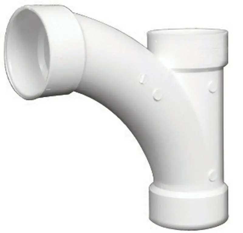 Charlotte Pipe Schedule 40 2 In. Hub X 2 In. D Hub PVC Long Turn Wye 1 Pk