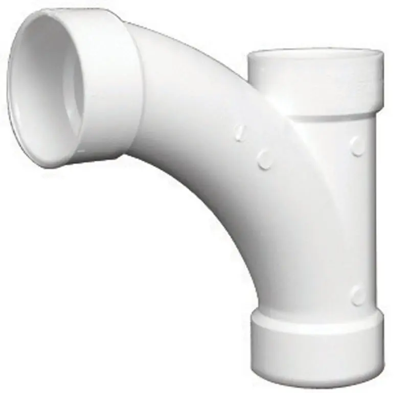Charlotte Pipe Schedule 40 4 In. Hub X 4 In. D Hub PVC Long Turn Wye 1 Pk