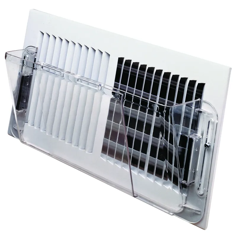 5-1/2 In. H X 10-16 In. W 1-way Silver Plastic Air Deflector Model 51