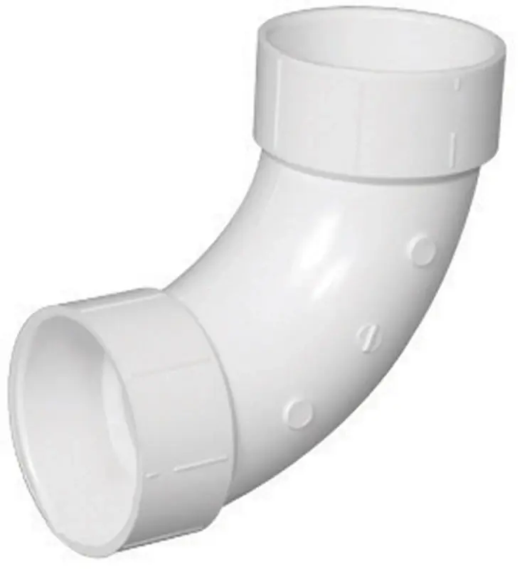 Charlotte Pipe Schedule 40 2 In. Hub X 2 In. D Hub PVC Long Sweep Elbow 1 Pk