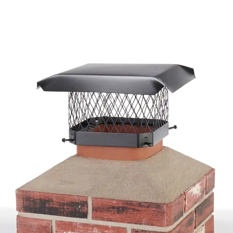 Chimney Cap, Black Steel, 9 X 9 In.