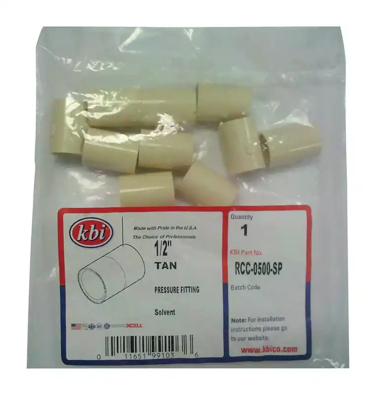 1/2 In. Slip X 1/2 In. Dia. Slip Cpvc Coupling - Model Rcc-0500-sp