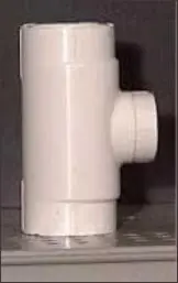 Pvc Reducing Tee 1" X 1" X 1/2" - Durable White Fitting