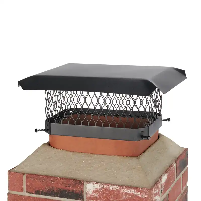 Chimney Cap, Black Steel, 9 X 13 In.