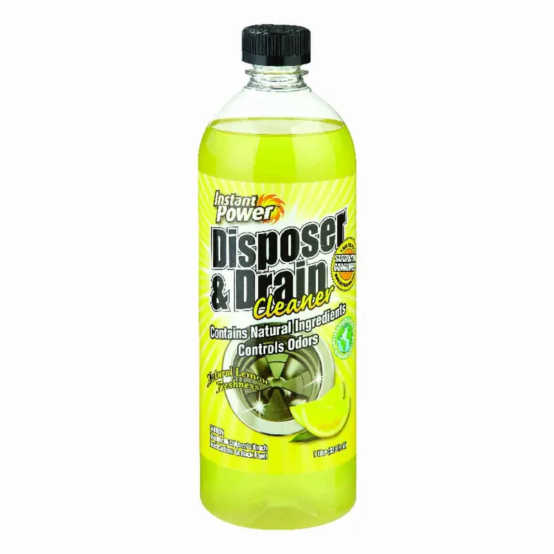 Instant Power Disposer Freshener & Cleaner, Lemon Scent, 1-Liter