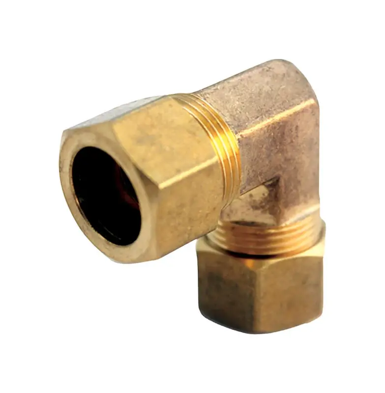 1/2 In. Compression X 3/8 In. Dia. Lead-free Brass 90 Degree Elbow