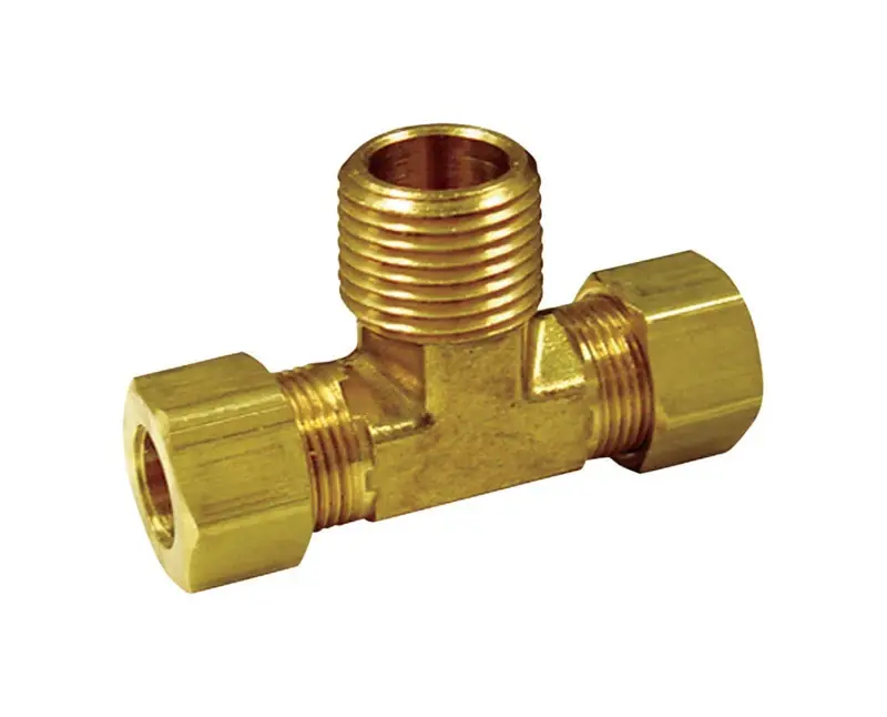 JMF Company 3/8 In. Compression X 3/8 In. D Compression Brass Tee