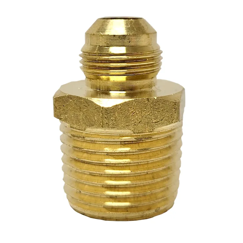 JMF Company 3/8 In. Fine Thread Flare X 1/2 In. D Male Brass Connector